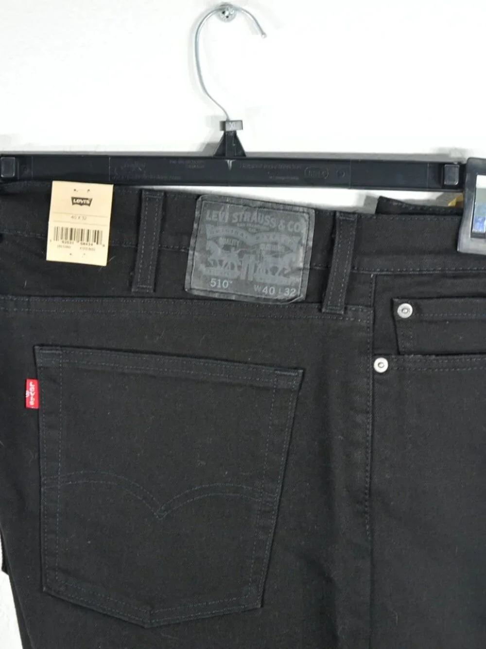 Levi's 510 Skinny Men's Jean's 40 x 32 Stretch Flex Denim Black NWT